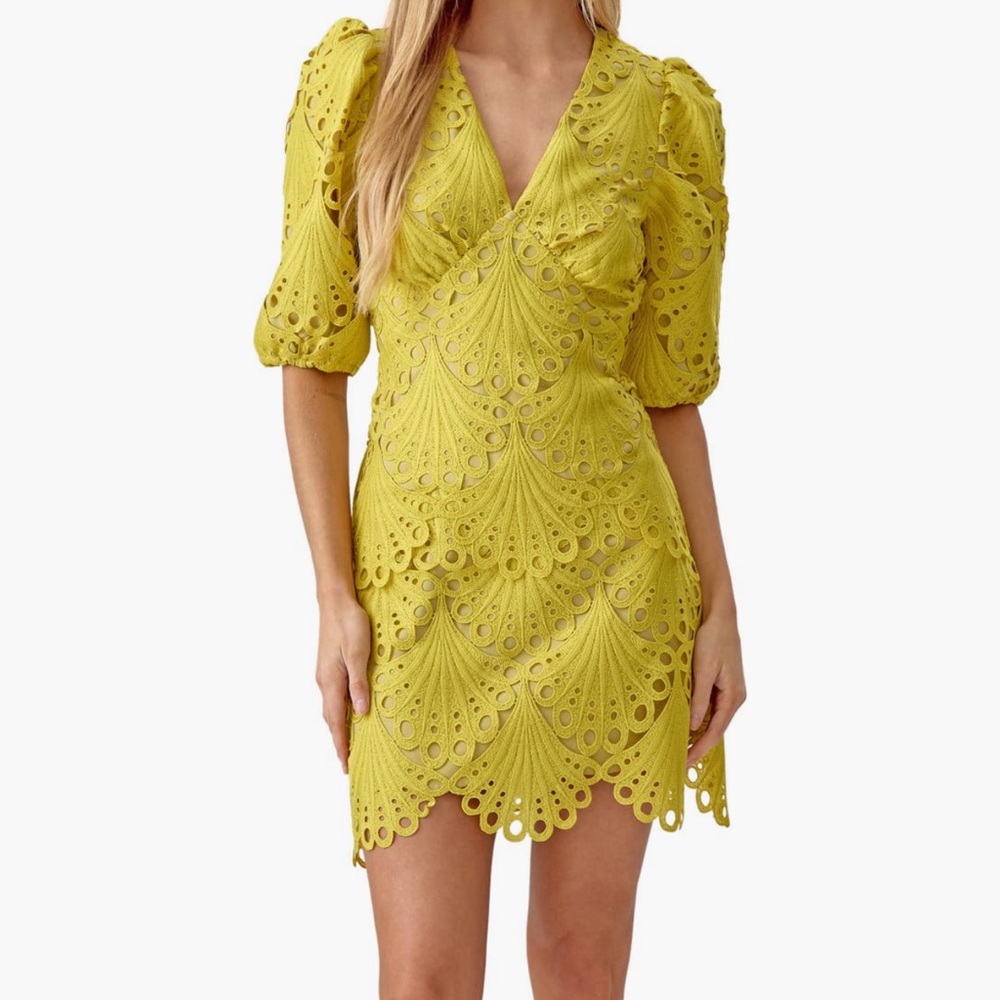 Adelyn Rae Yellow Mini Dress - Picture 2 of 5
